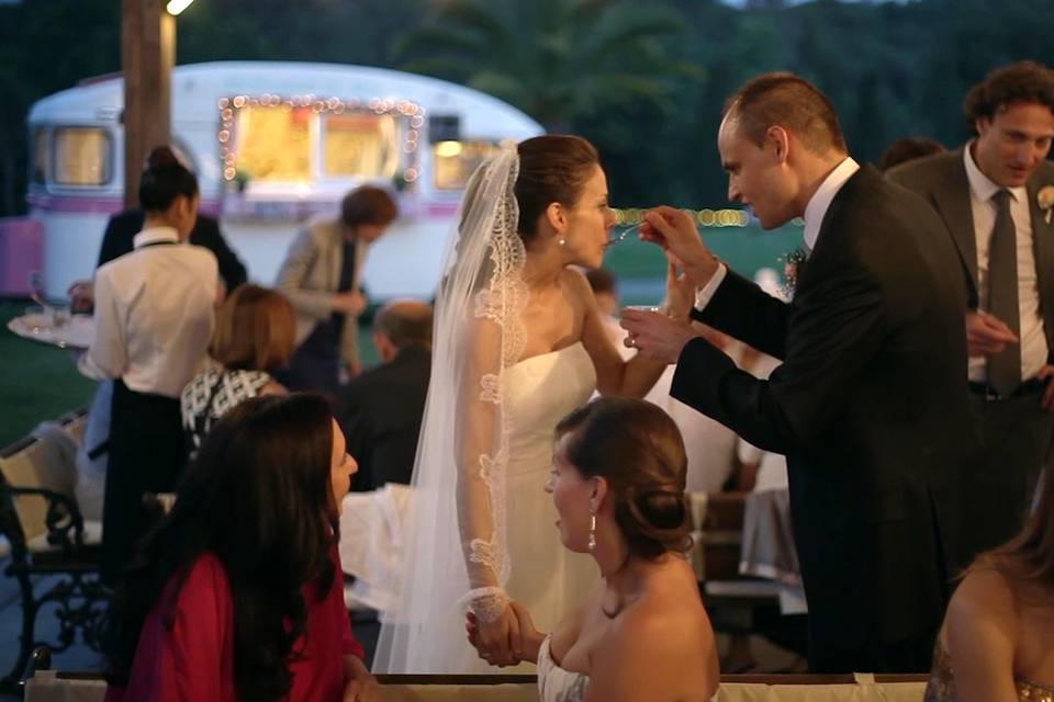 Imagen del vídeo de la boda