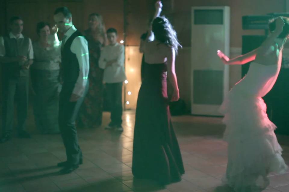 Imagen del vídeo de la boda