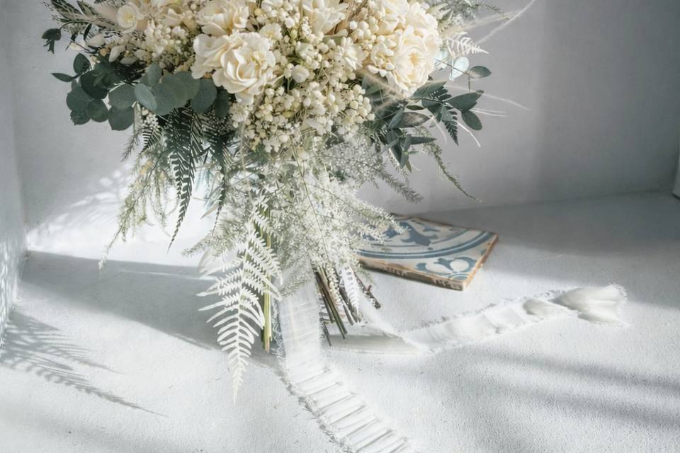 Ramo novia flores preservadas