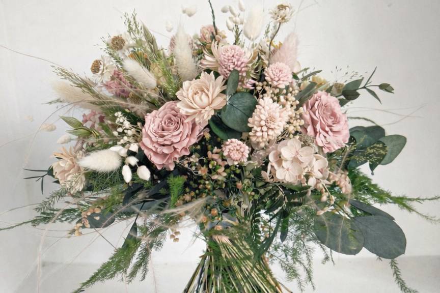 Ramo novia flores preservadas