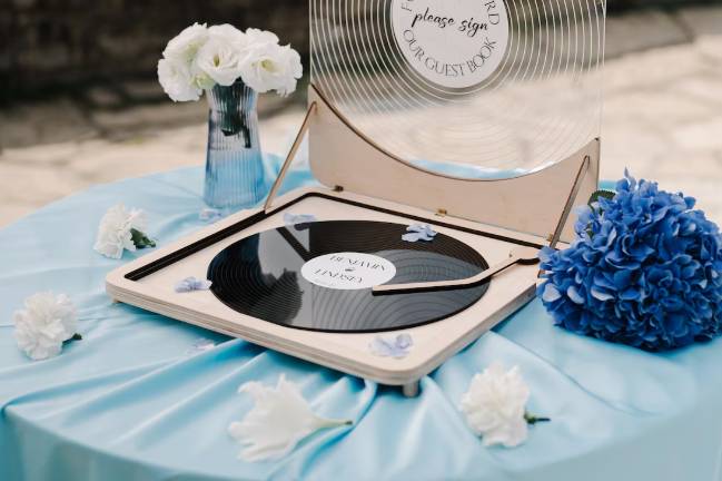 Disco de vinilo para firmas