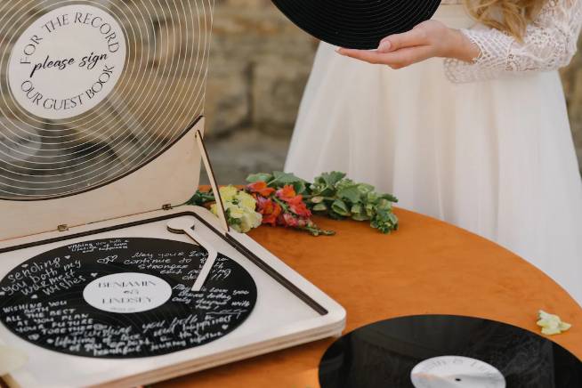 Disco de vinilo para firmas