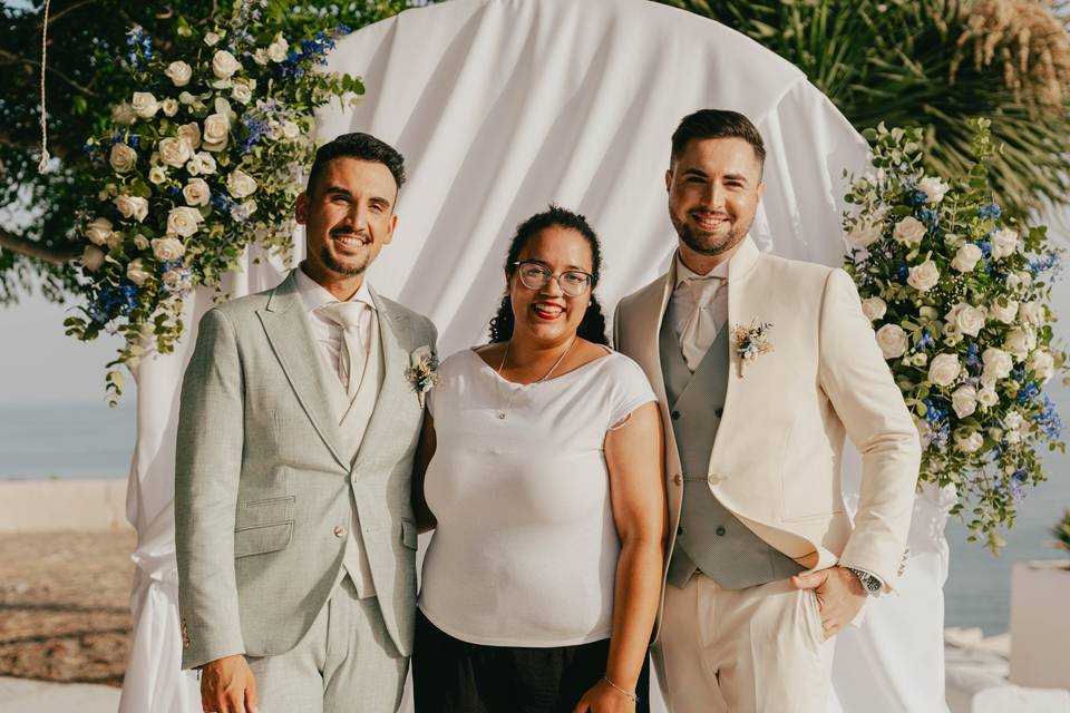Con los novios