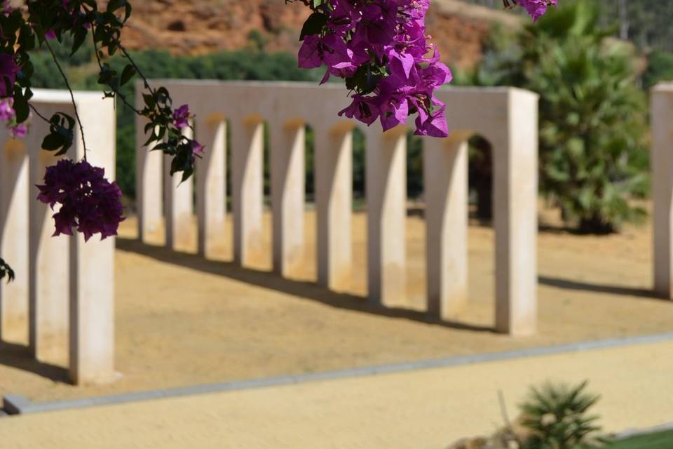 Buganvilla y arcos