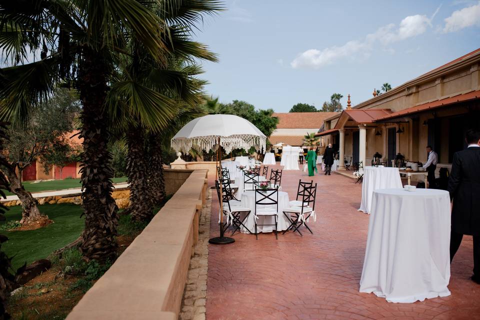 Terraza pavimentada