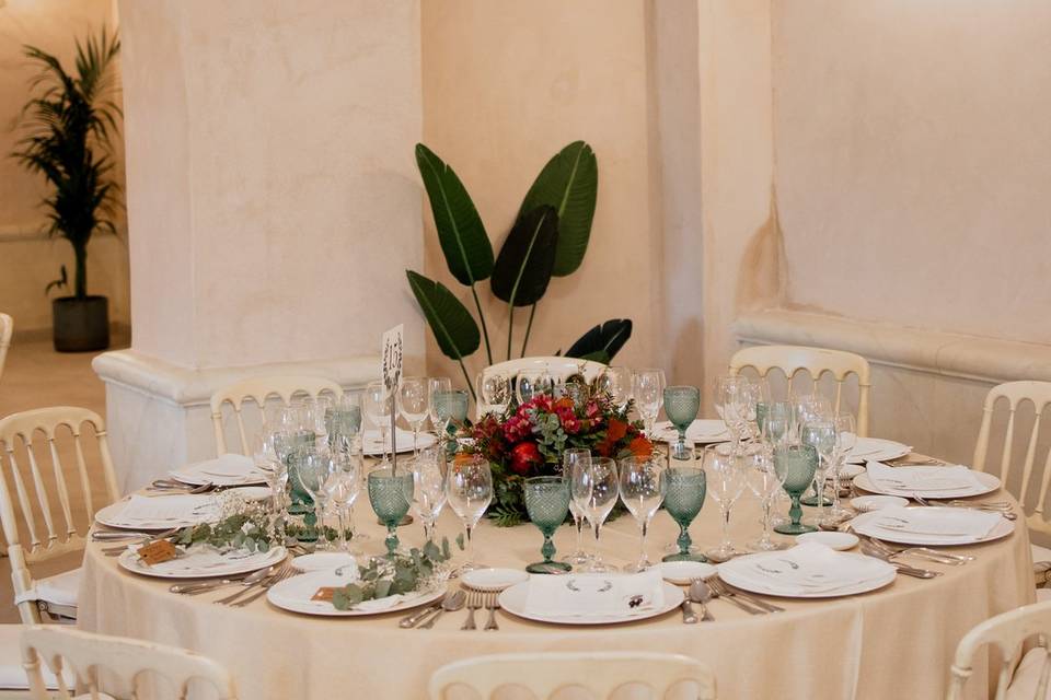 Mesas y decoración