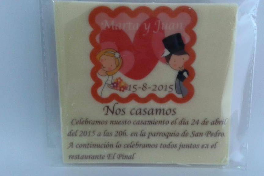 Invitación de chocolate