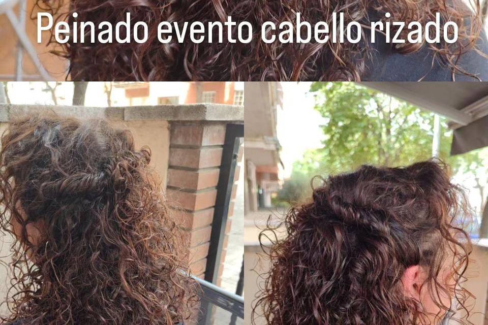 Cabello rizado con semi