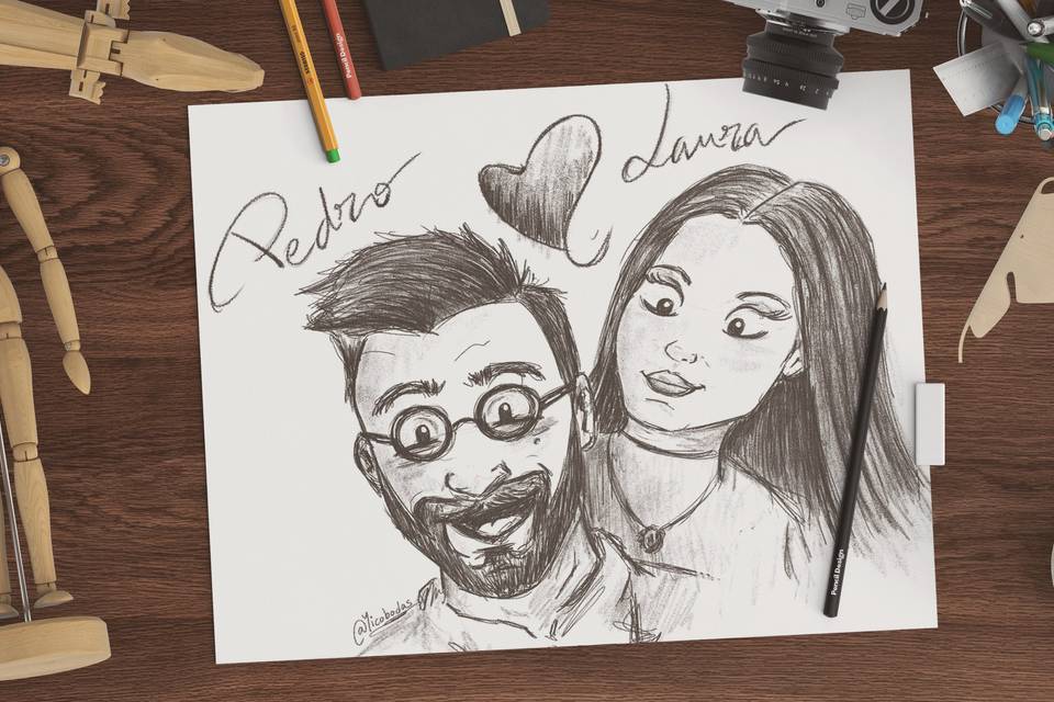 Dibujo novios