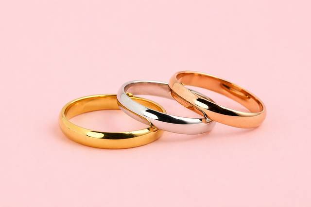 Oro amarillo/blanco y rosa