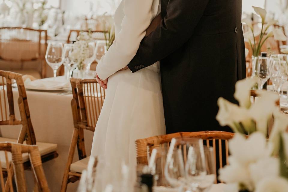 Novios en el salón