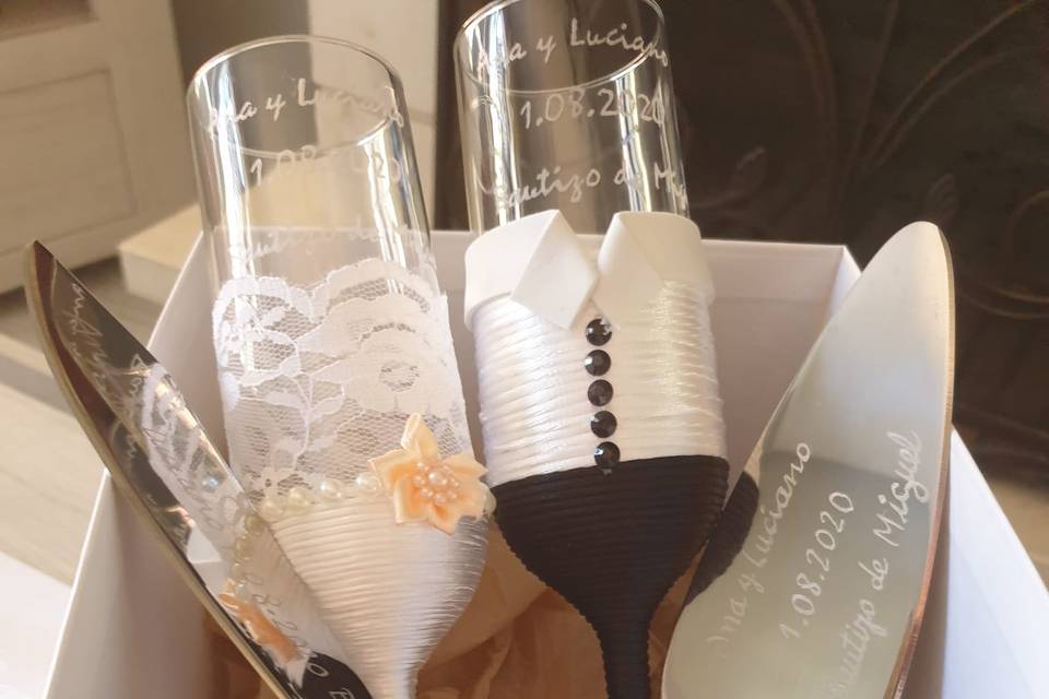 Copas vino boda