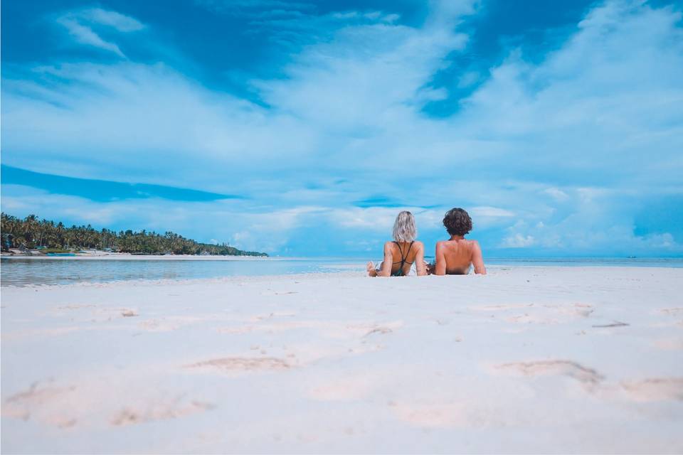 La arena blanca de Maldivas