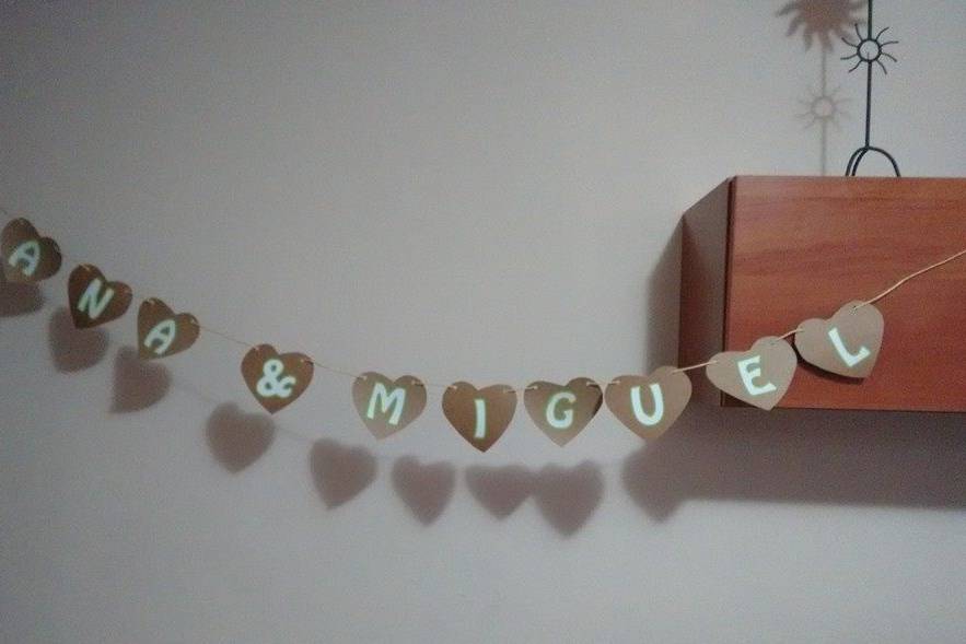 Banderin corazón