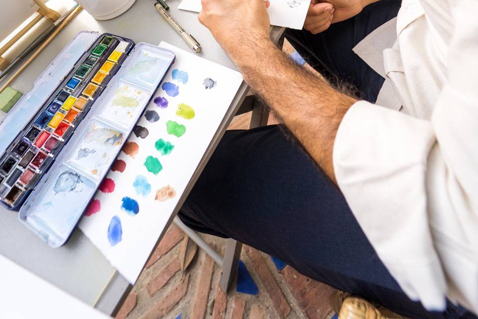 Live Watercolor for Weddings