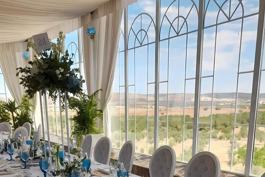 Decoracion Blanco y azul