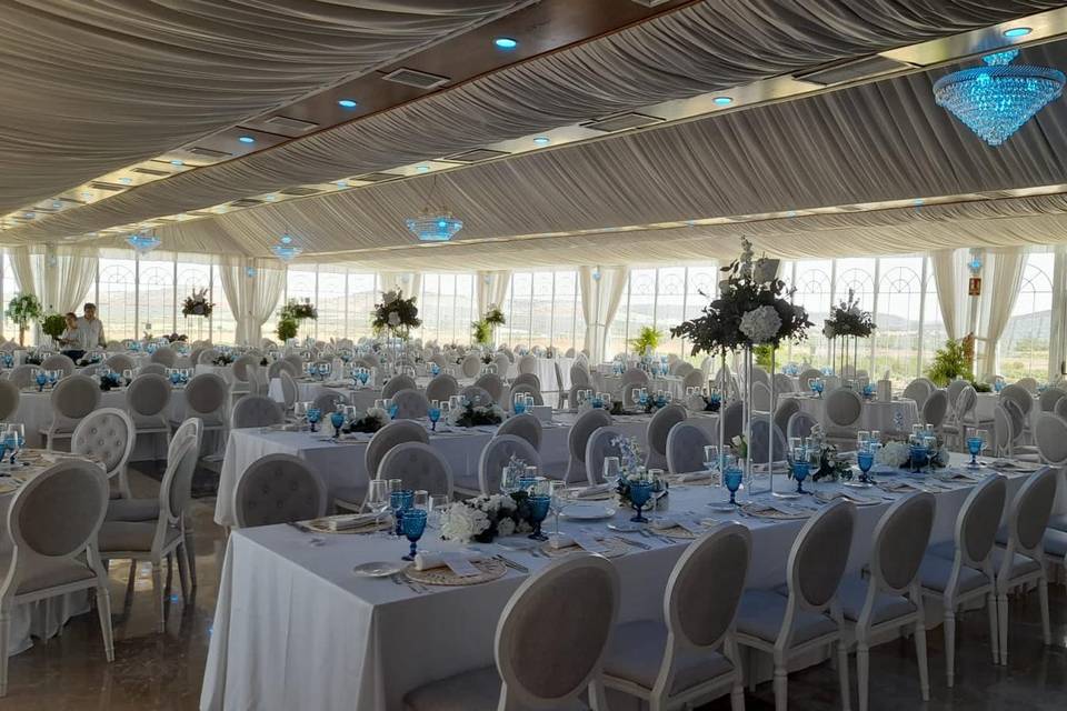 Decoracion Blanco y azul