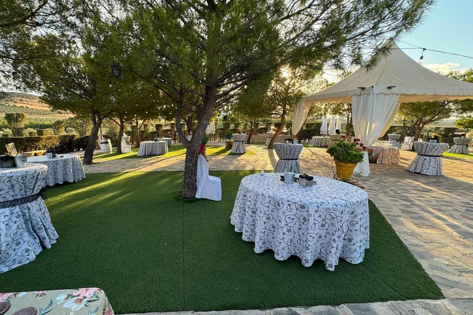 Coctel en jardines
