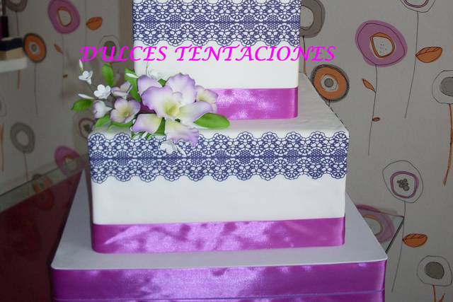 Tarta de boda de fondant