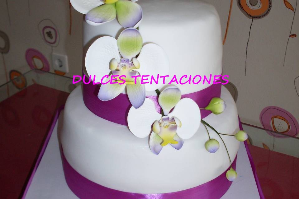 Tarta de boda de fondant