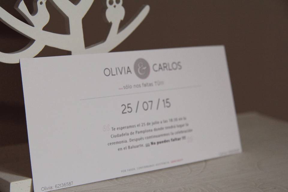 Invitación minimalista