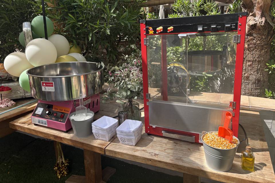 Servicio palomitas y algodon
