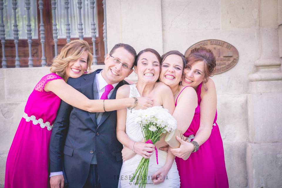 Con las Damas de Honor