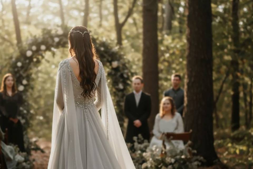 LOTR bride elven dress