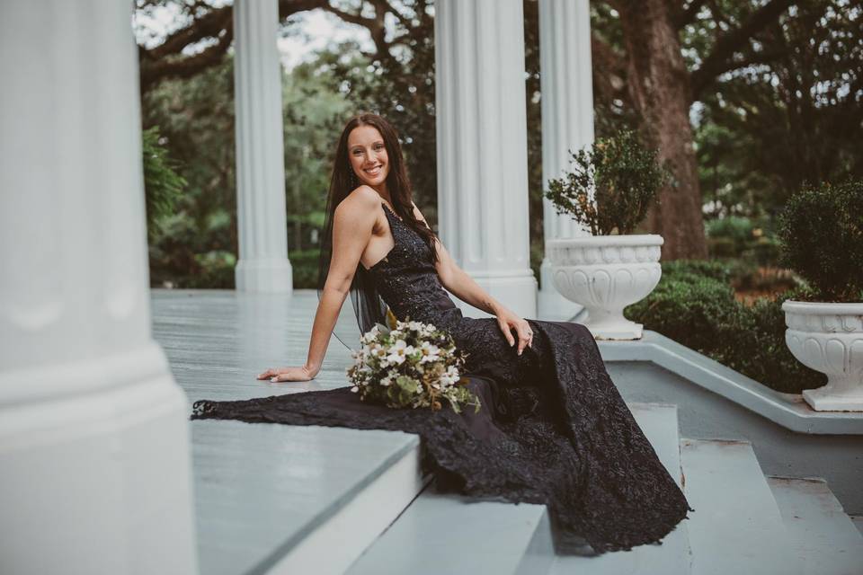 Vestido de boda color negro