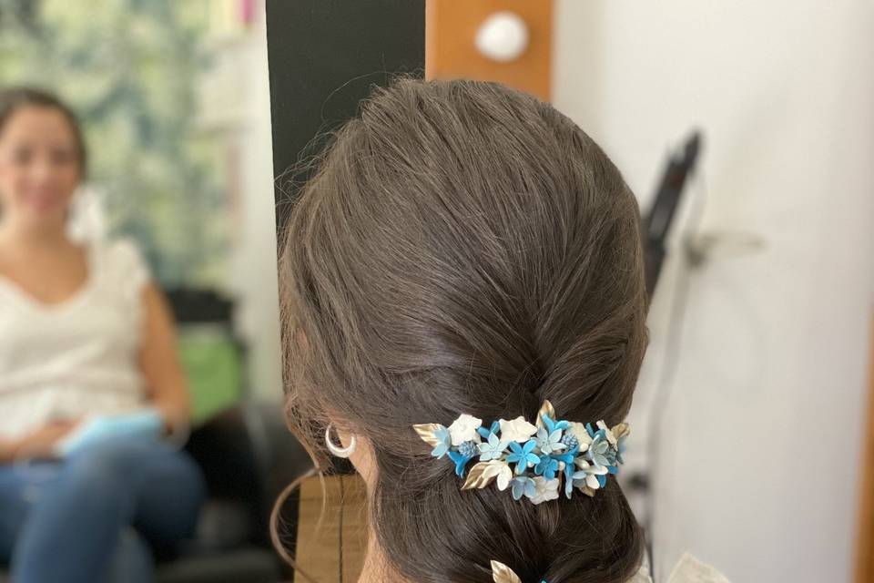 Trenza con tocado