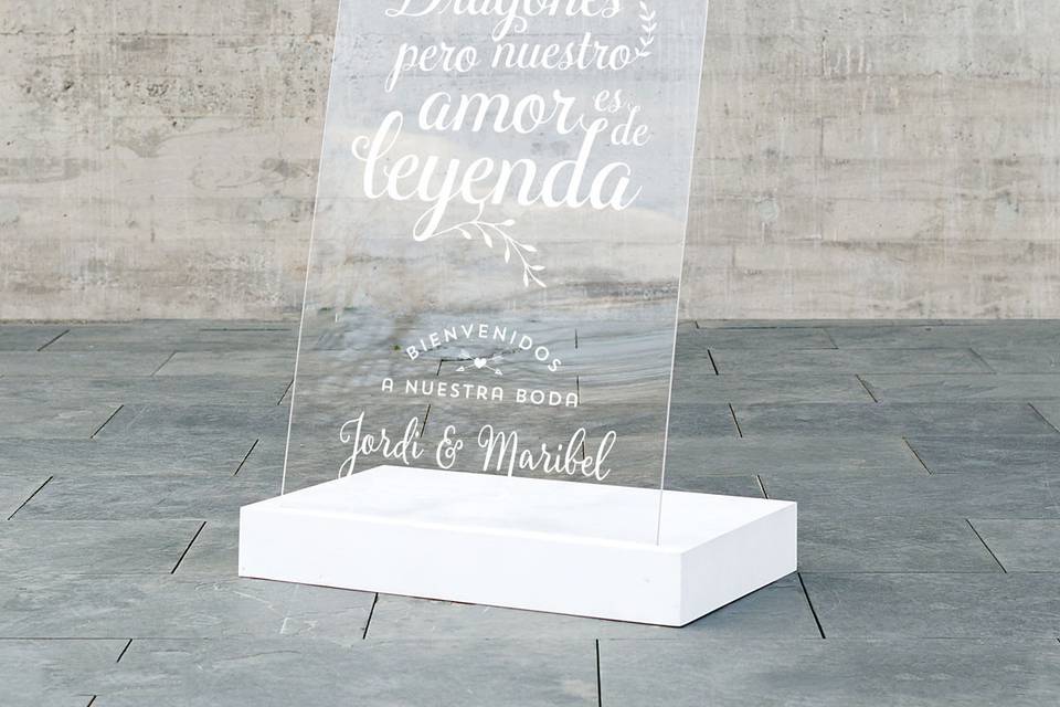 Cartel bienvenida boda 'Vuelta al mundo' - Woowlow