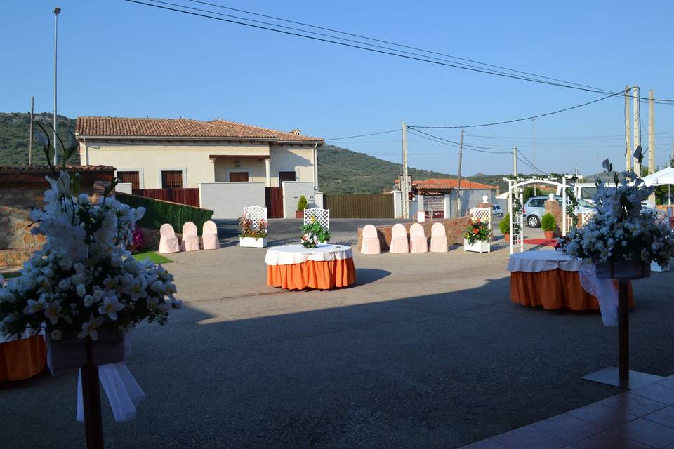 Terraza y decoración de ceremonia