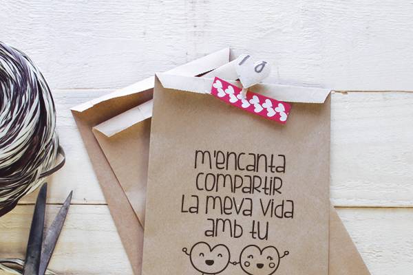 Bolsas de regalos en varios idiomas