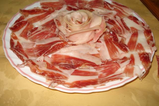 Plato de presentación del jamón