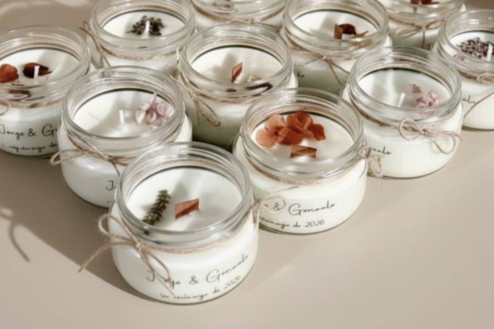 Vela aromática en tarro