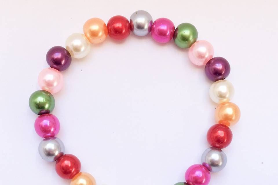 Pulsera perlas de colores