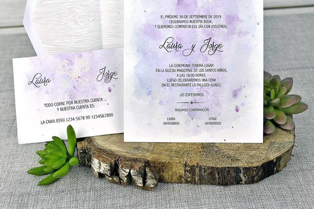 Invitación Clásica Estampada