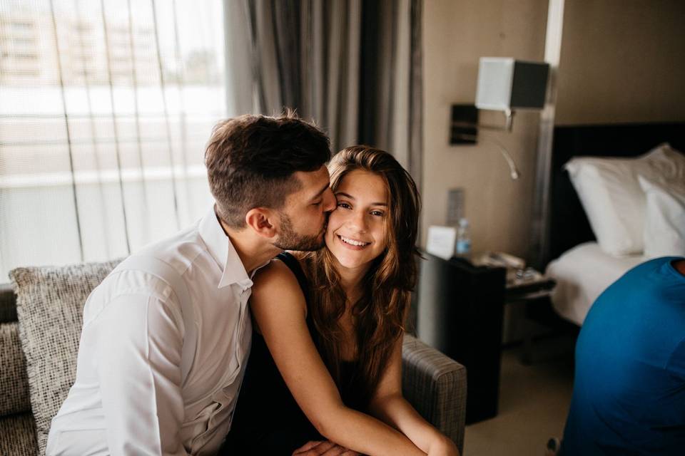 Los novios en sesión preboda