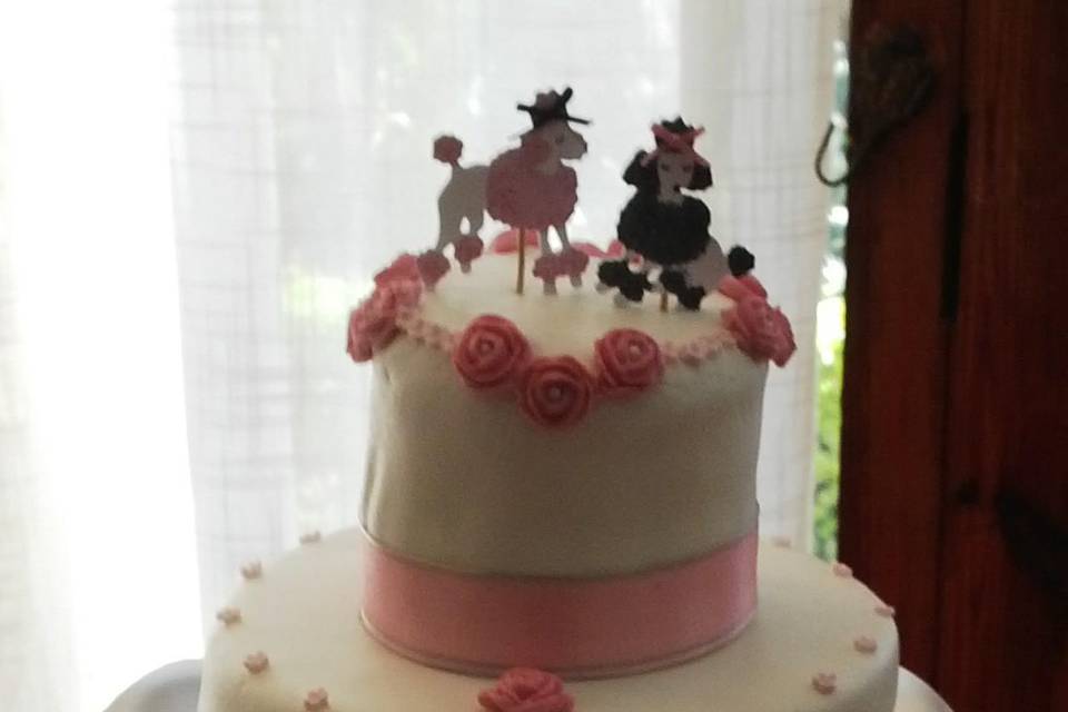 Tarta temática poodles