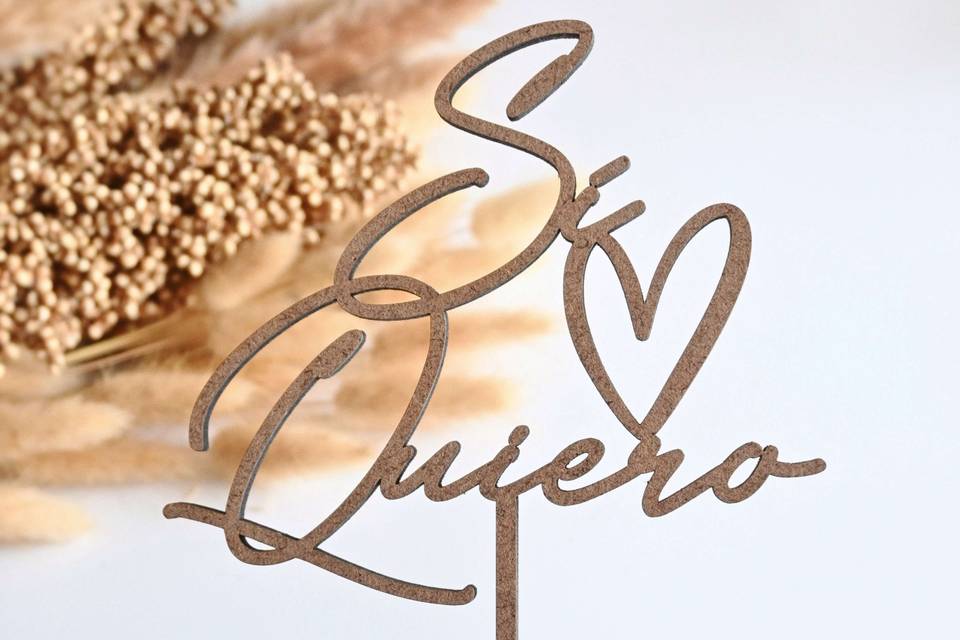 Cake topper Sí Quiero