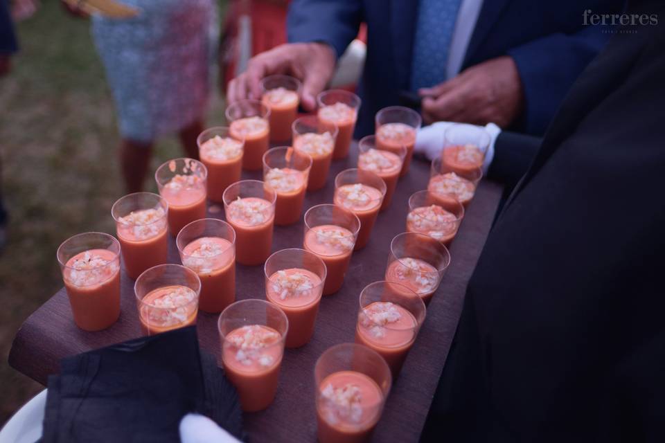 Vasito de gazpacho de fresa