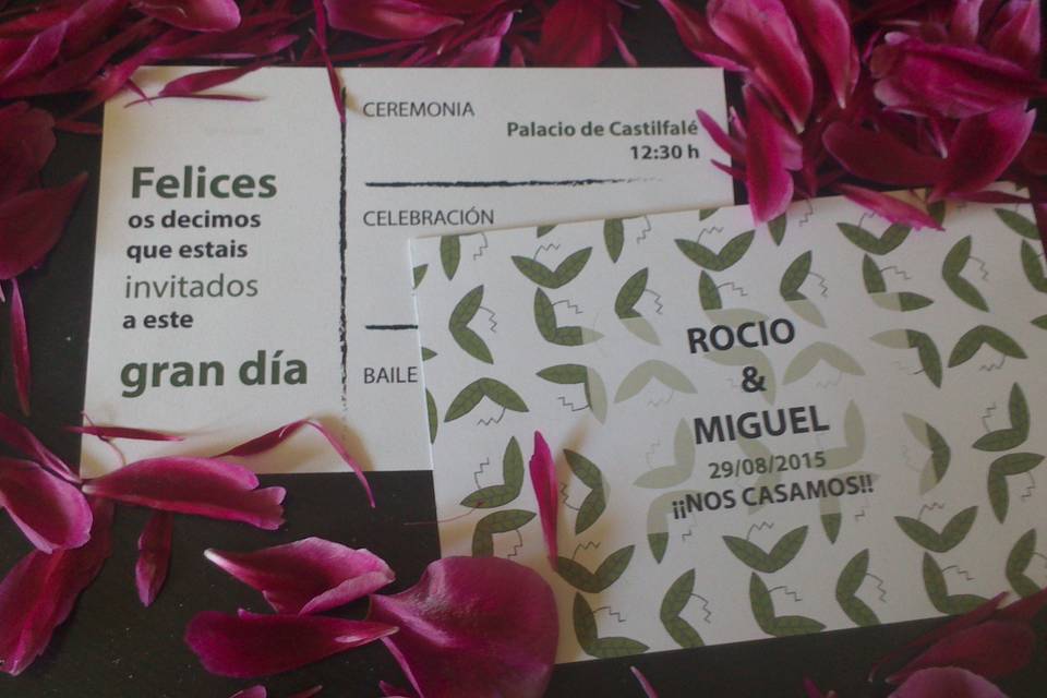 Invitación floral sencilla