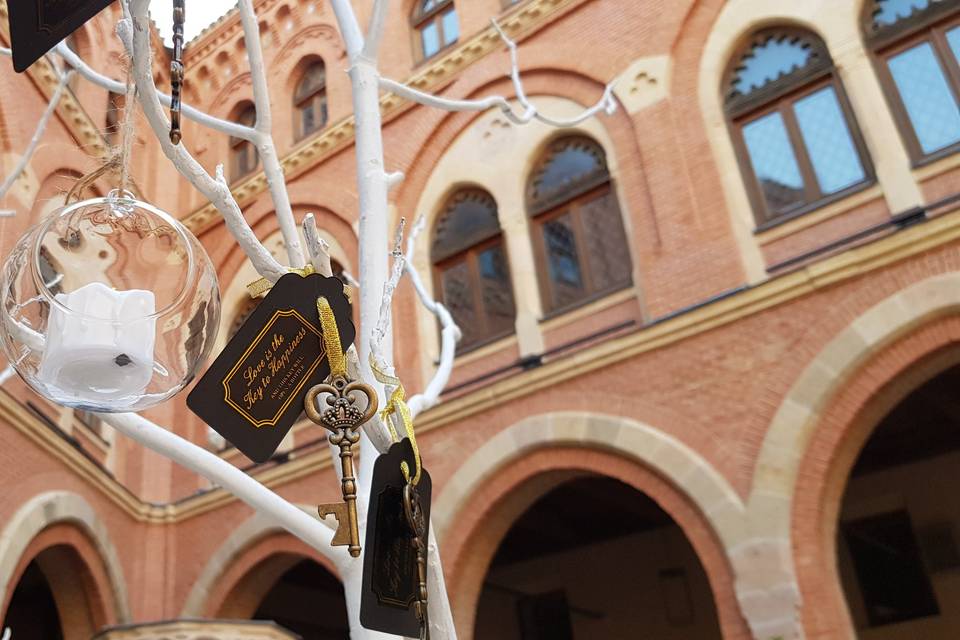 Detalles de boda en Castillo Belmont