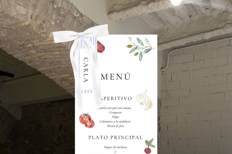 Diseño menu personalizado
