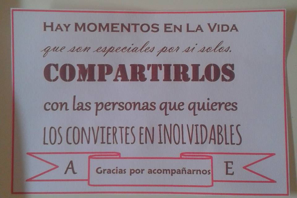 Tarjeta Agradecimiento