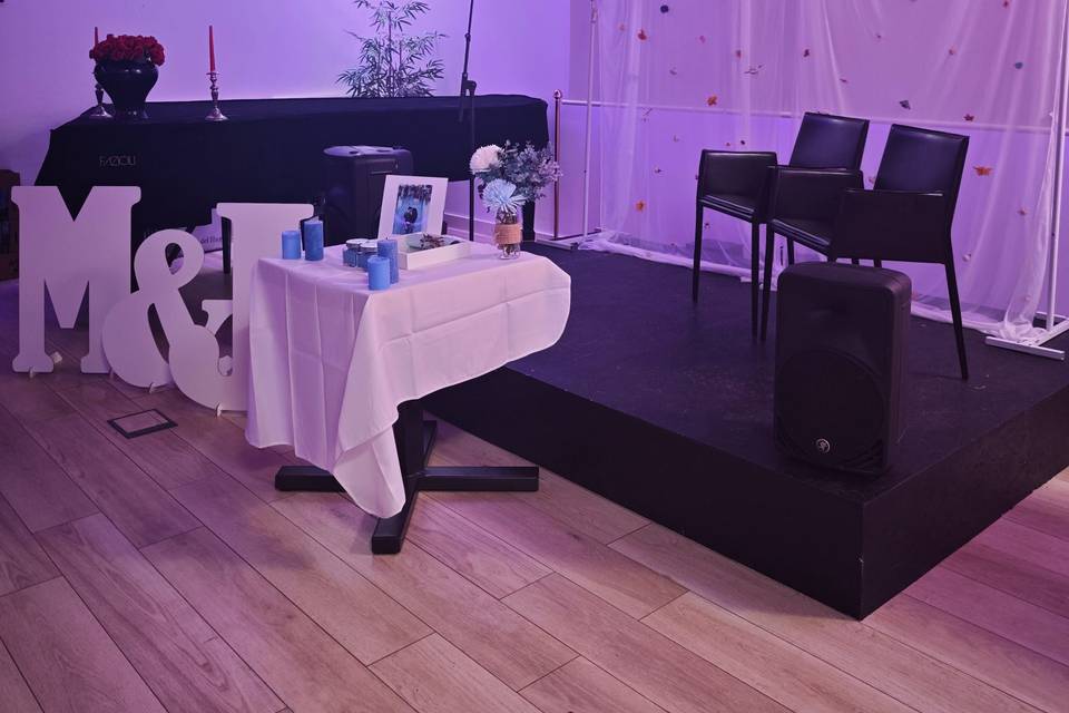 Escenario, montaje personaliza