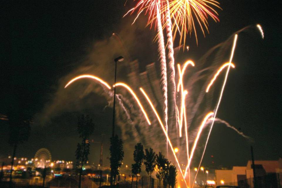 Fuegos artificiales para la boda