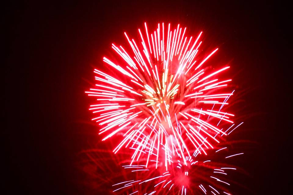 Fuegos artificiales para la boda