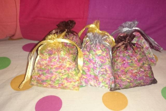 Arroz de colores con forma