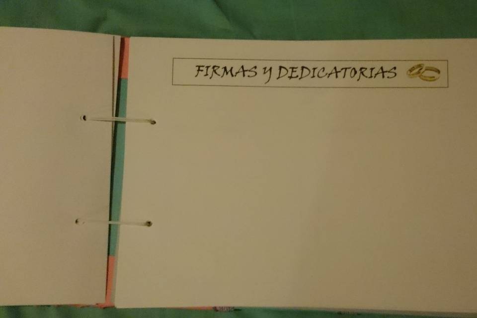 Obsequio libro de firmas